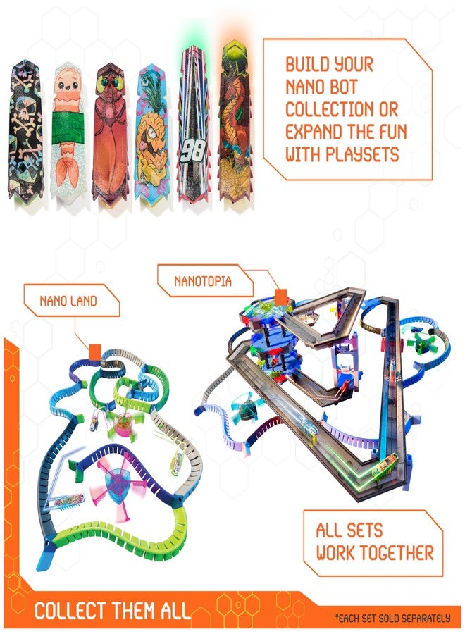 روبوتات سداسية مجموعة ألعاب HEX Bots Nano On-The-Go Launcher مع روبوت فلاش نانو إضافي، لعبة روبوت صغيرة ذاتية التشغيل مع حقيبة حمل، مناسبة للأطفال من عمر 3 سنوات فما فوق - Image 5